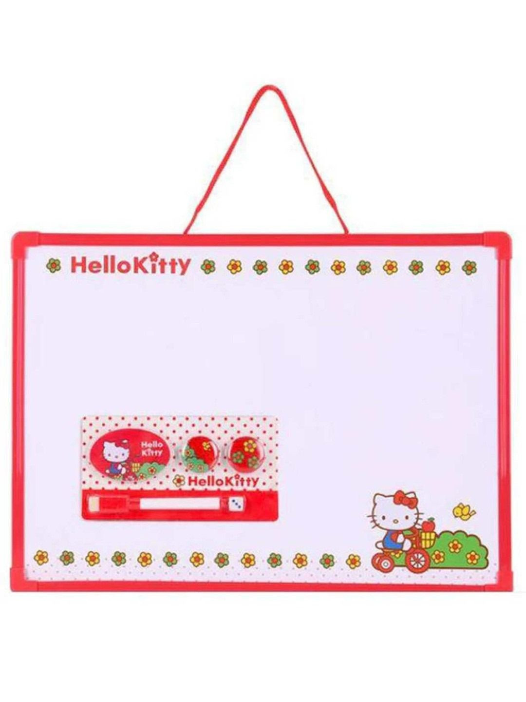 YK Kids Hello Kitty Whiteboard With Sketch Pen & Dice Game