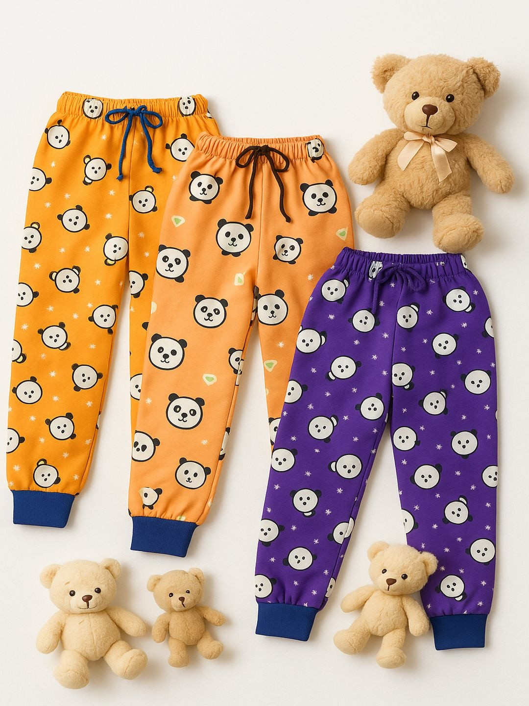 CORTICA Boys Pack of 3 Graphic Therma-Fit Regular Fit Joggers Track Pants