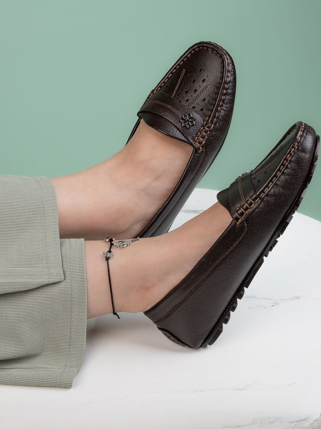 13 Reasons Women Genuine Leather Brown Loafer Casual Shoes