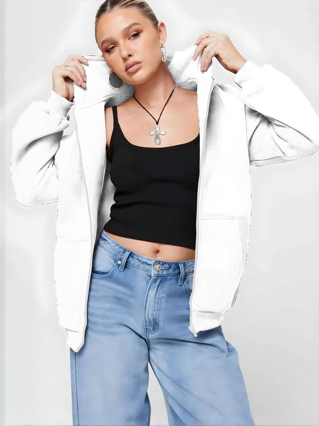 Kushi Flyer Women Fleece Lightweight Open Front Jacket