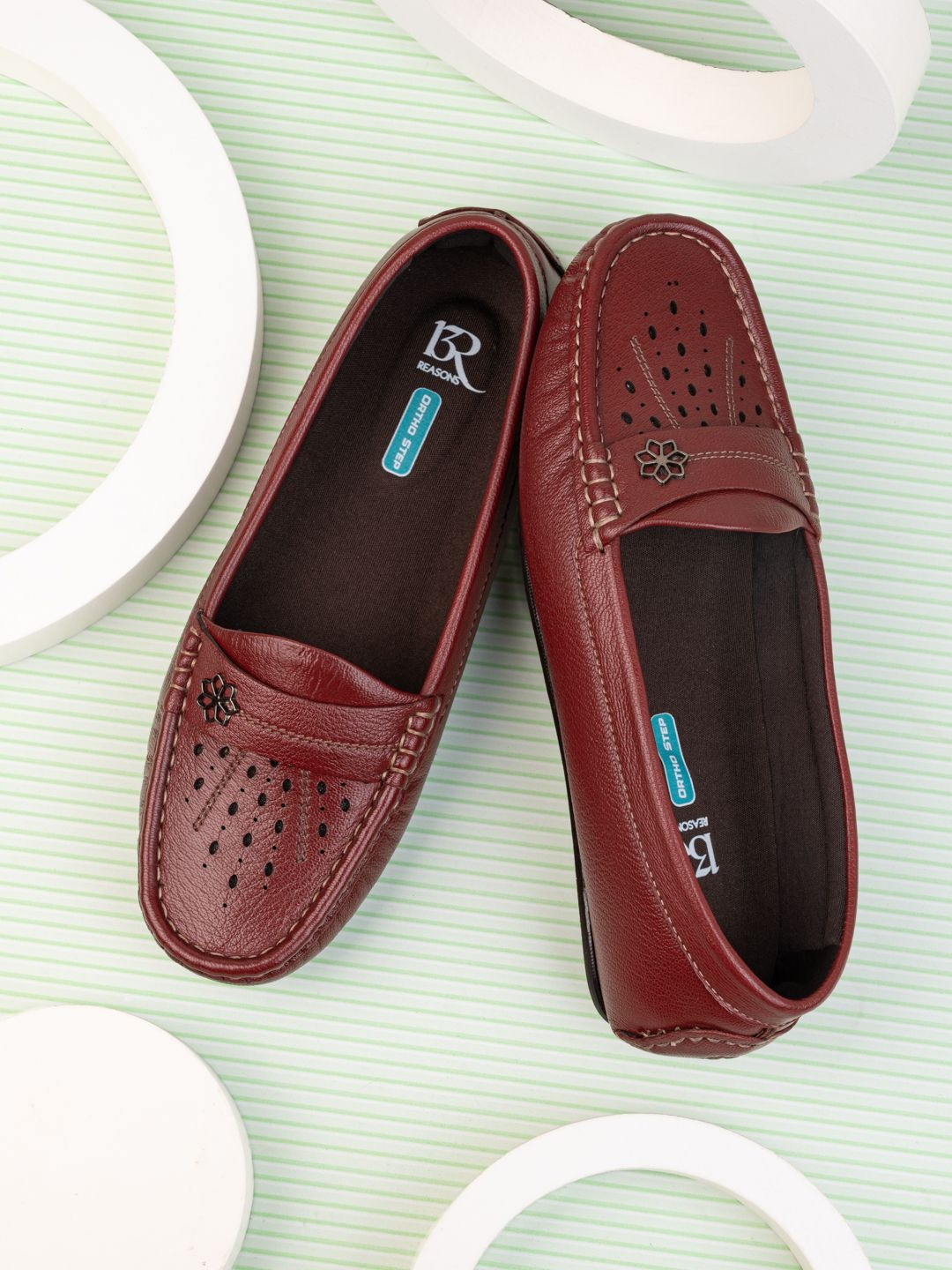 13 Reasons Women Genuine Leather Cherry Loafer Casual Shoes