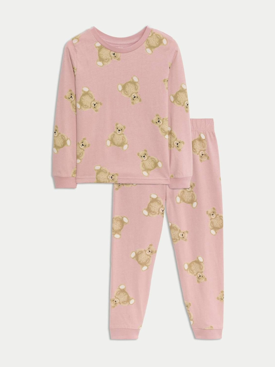Marks & Spencer Girls Spencer Bear Printed Nightsuit