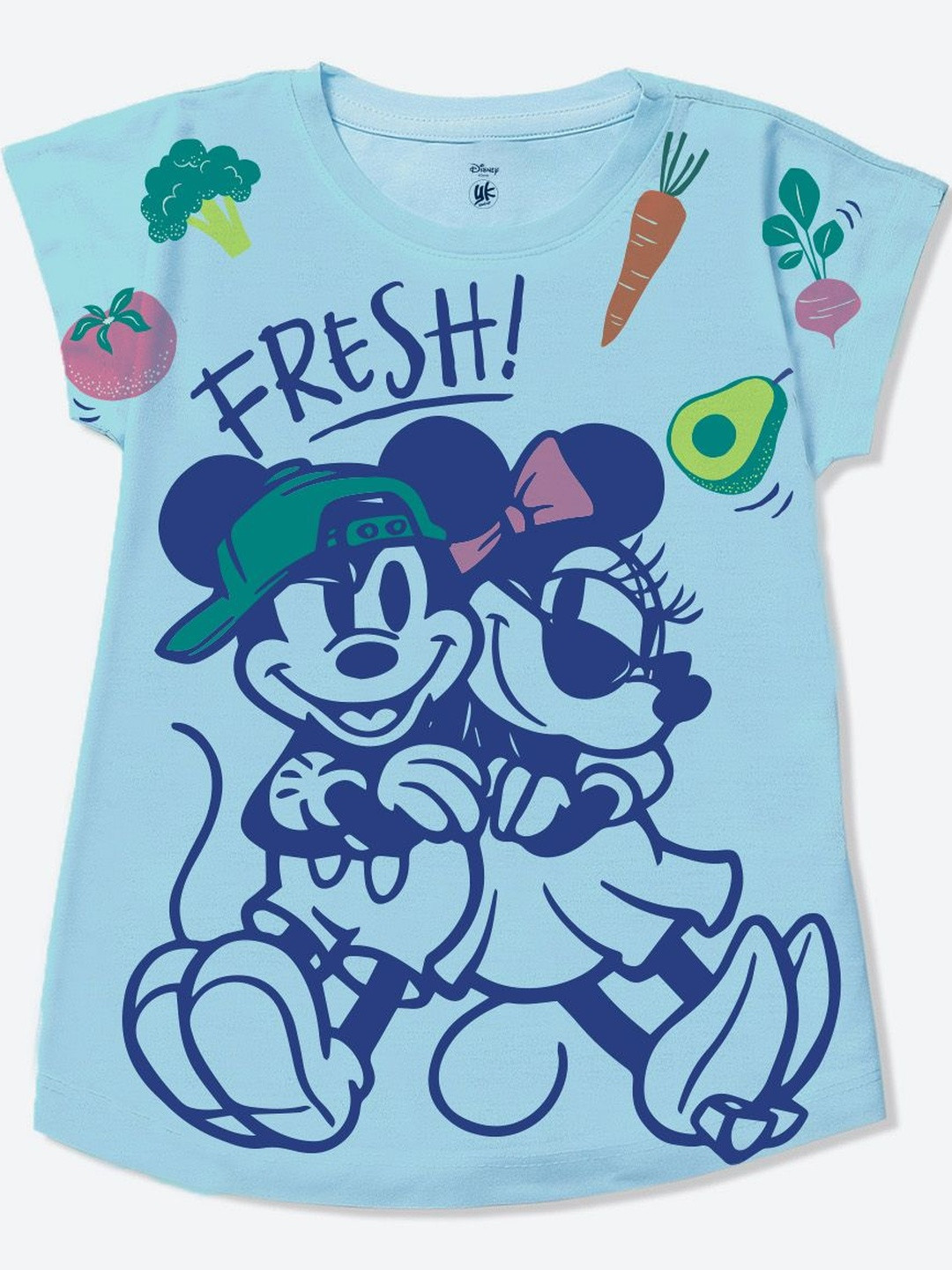 YK Disney Girls Mickey Mouse Printed Regular Tops