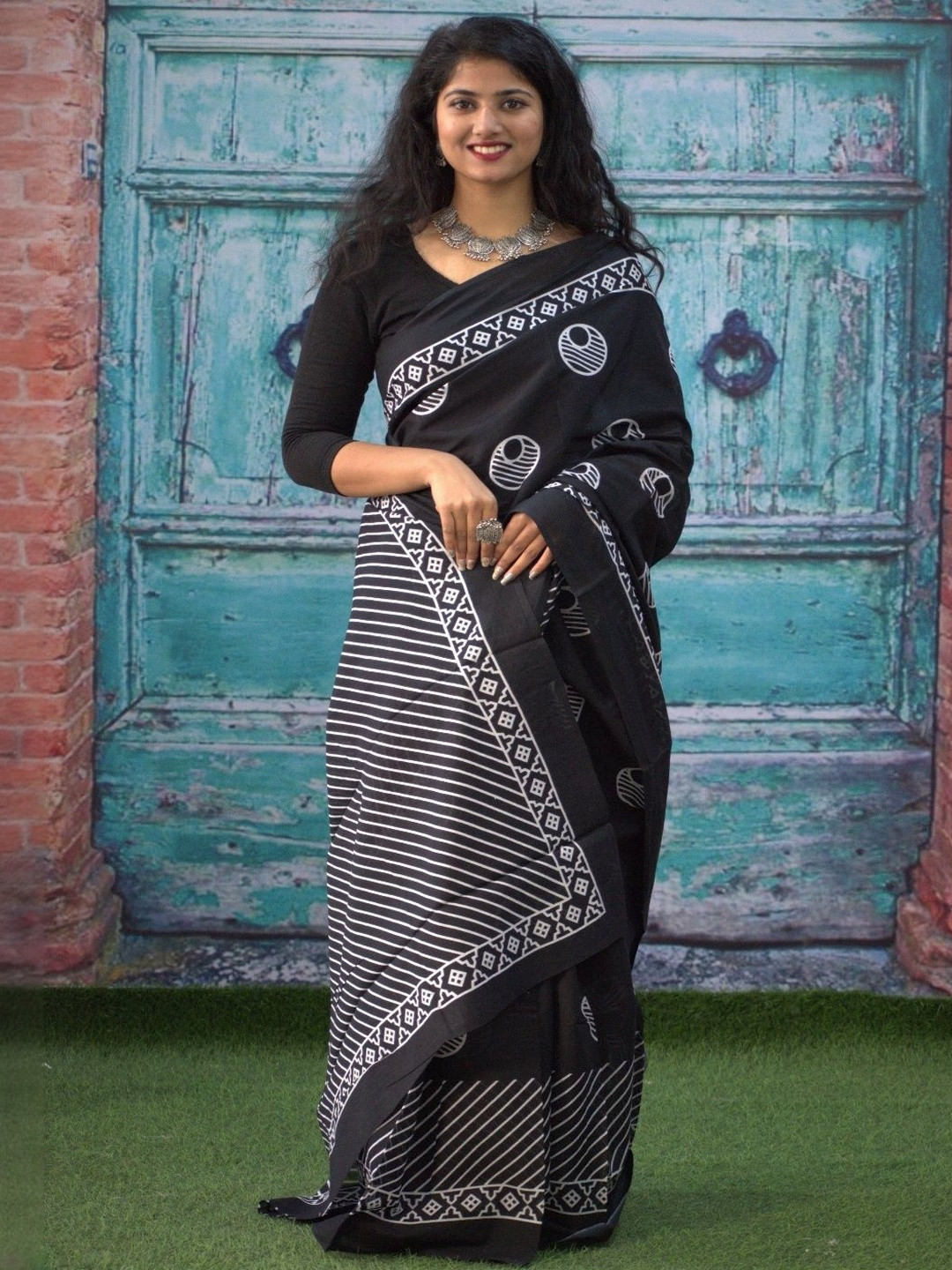 Moda Rapido Pure Cotton Ikat Saree