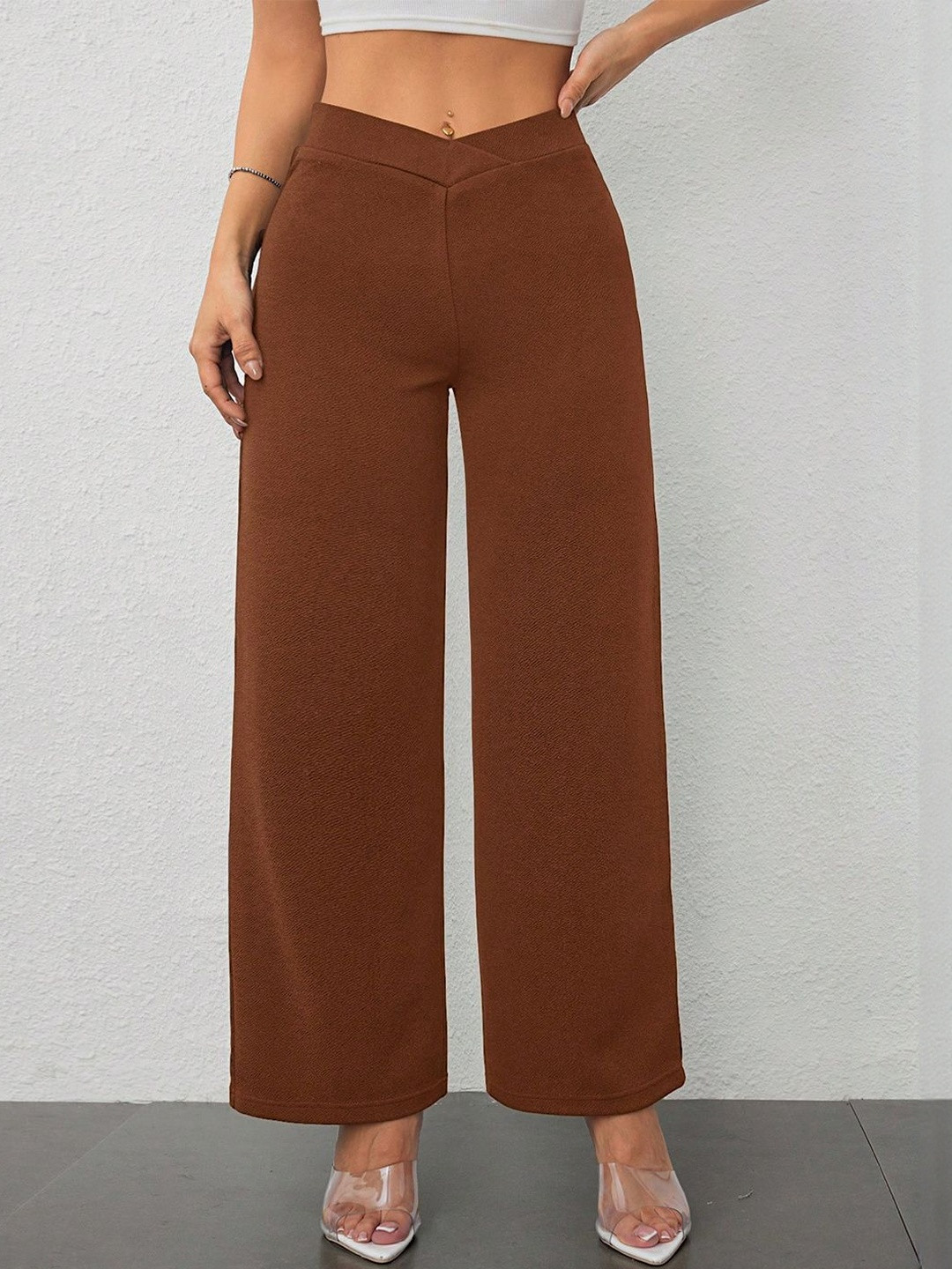 Moda Rapido Women Classic High-Rise Trousers