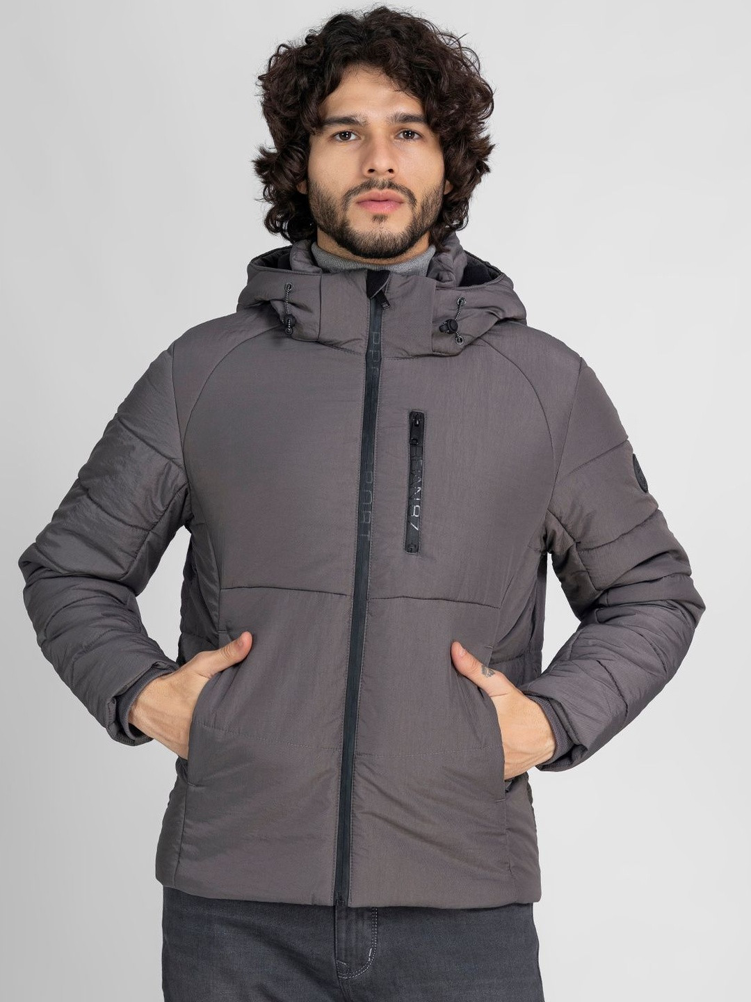 LURE URBAN Men Outdoor Padded Jacket with Patchwork