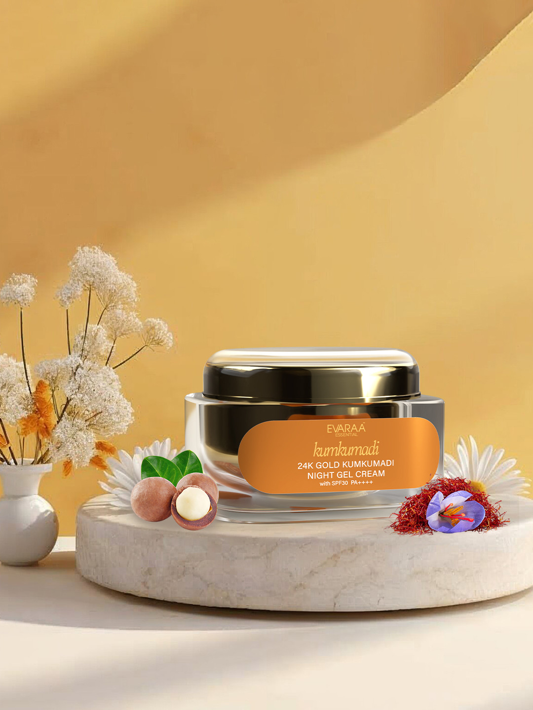 EVARAA ESSENTIAL 24k Gold Kumkumadi Cream With Baobob oil & Licorice-50g