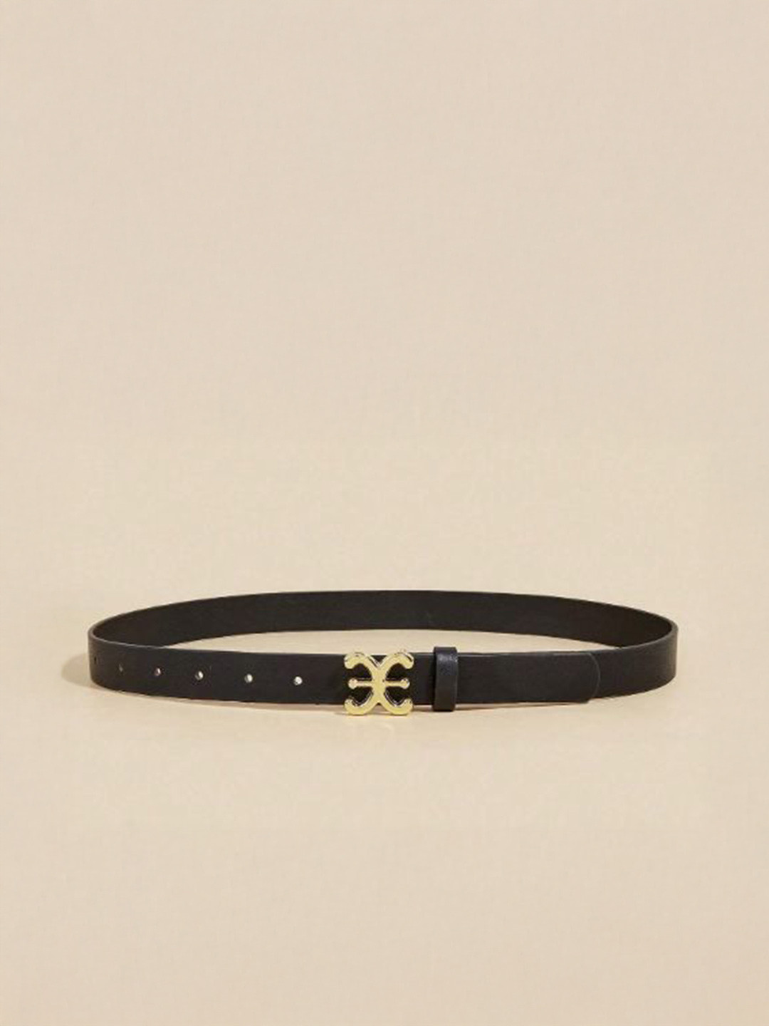 HAPANI FASHION Women Solid Push Pin Leather Slim Belt
