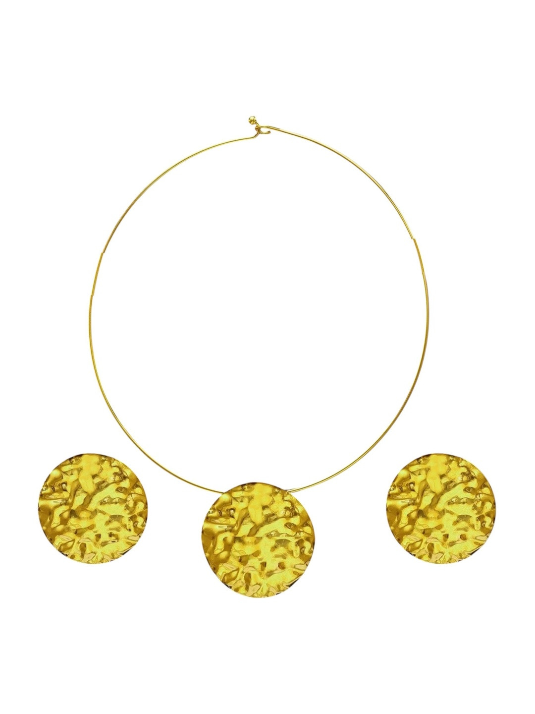 JoyStories Stainless Steel Anti Tarnish Hammered Jewellery Set