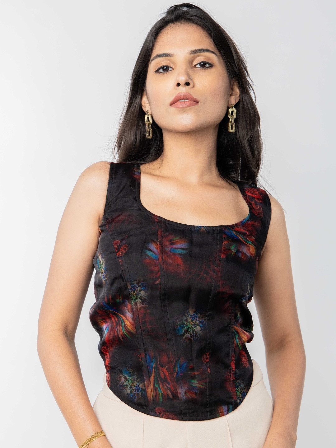PRET PITAARA Floral Print Top