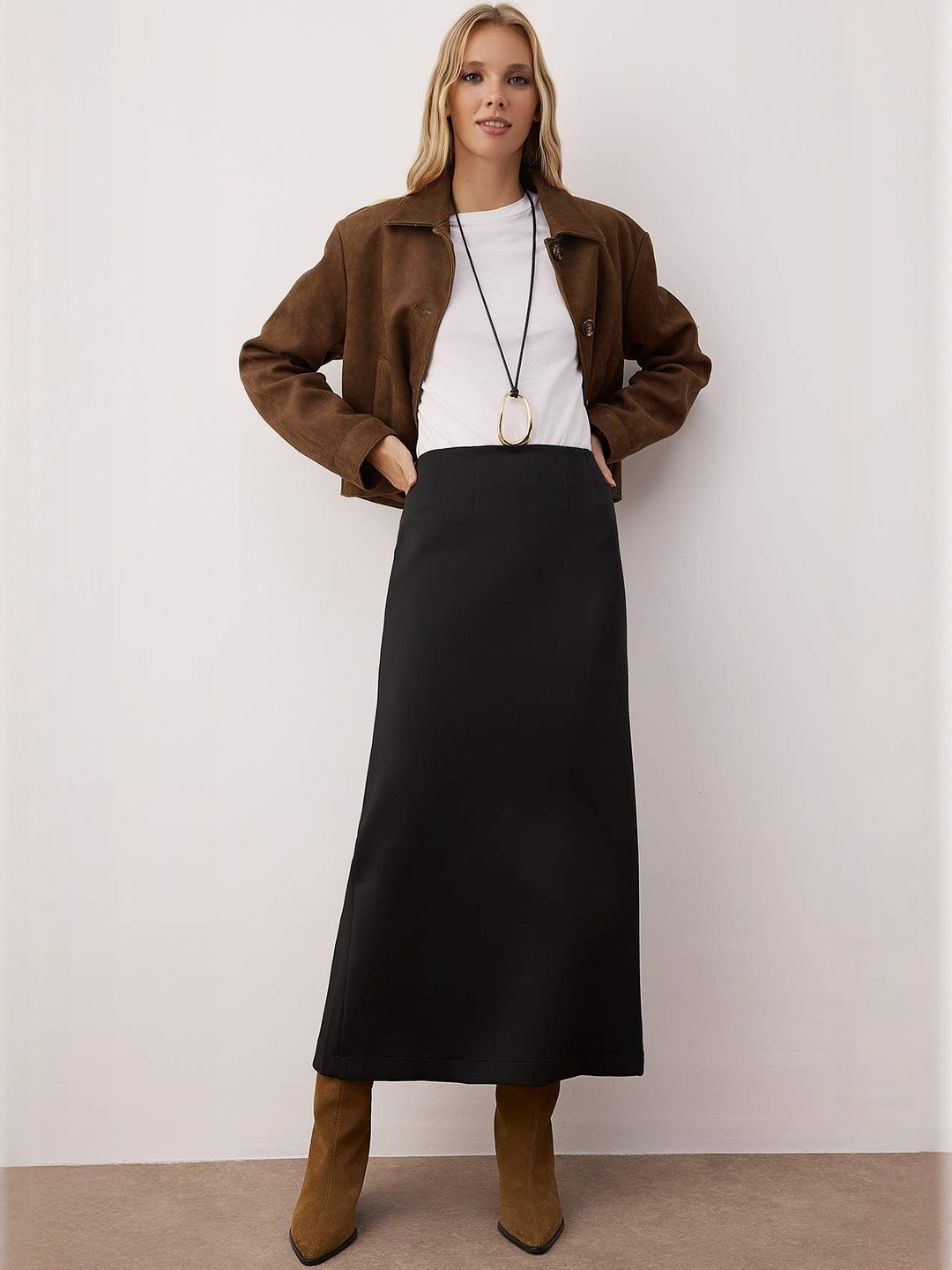 Trendyol Slip-On Straight Maxi Skirt