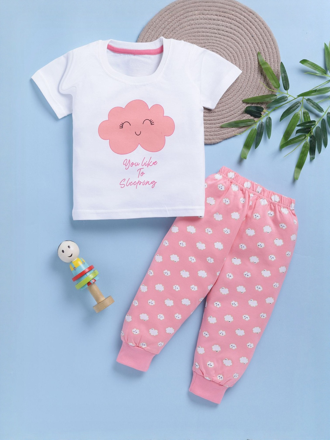 Toonyport Infants Printed Top with Trouser Cotton Clothing Set