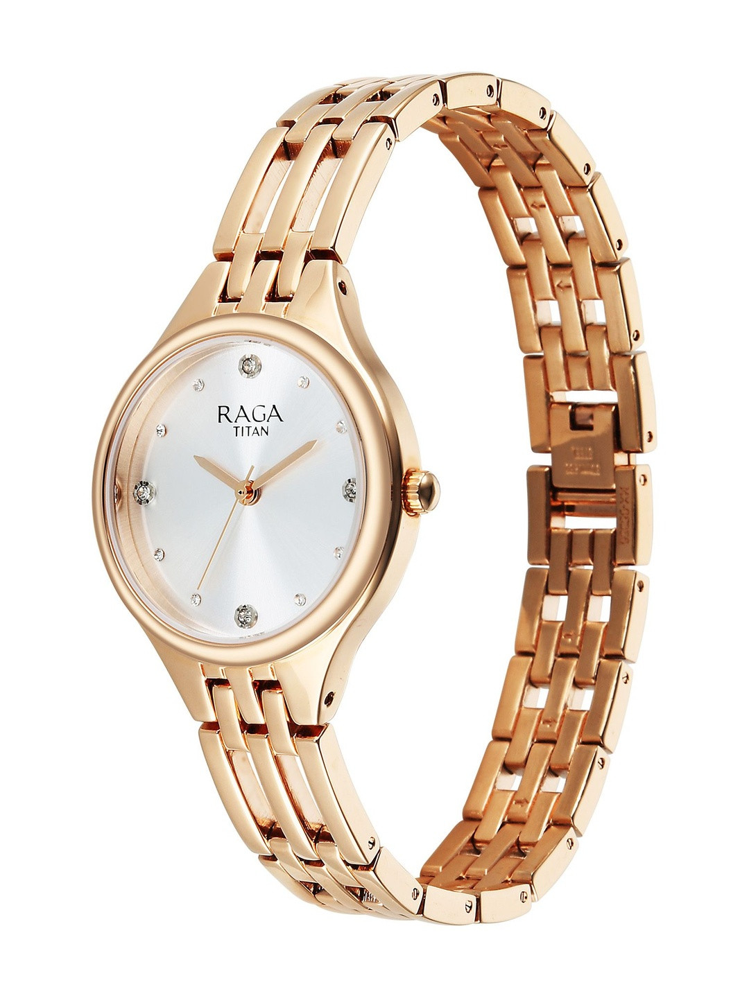 Titan Women's Raga Showstopper 4.0  Quartz Silver Round Dial Watch - 95356WM01