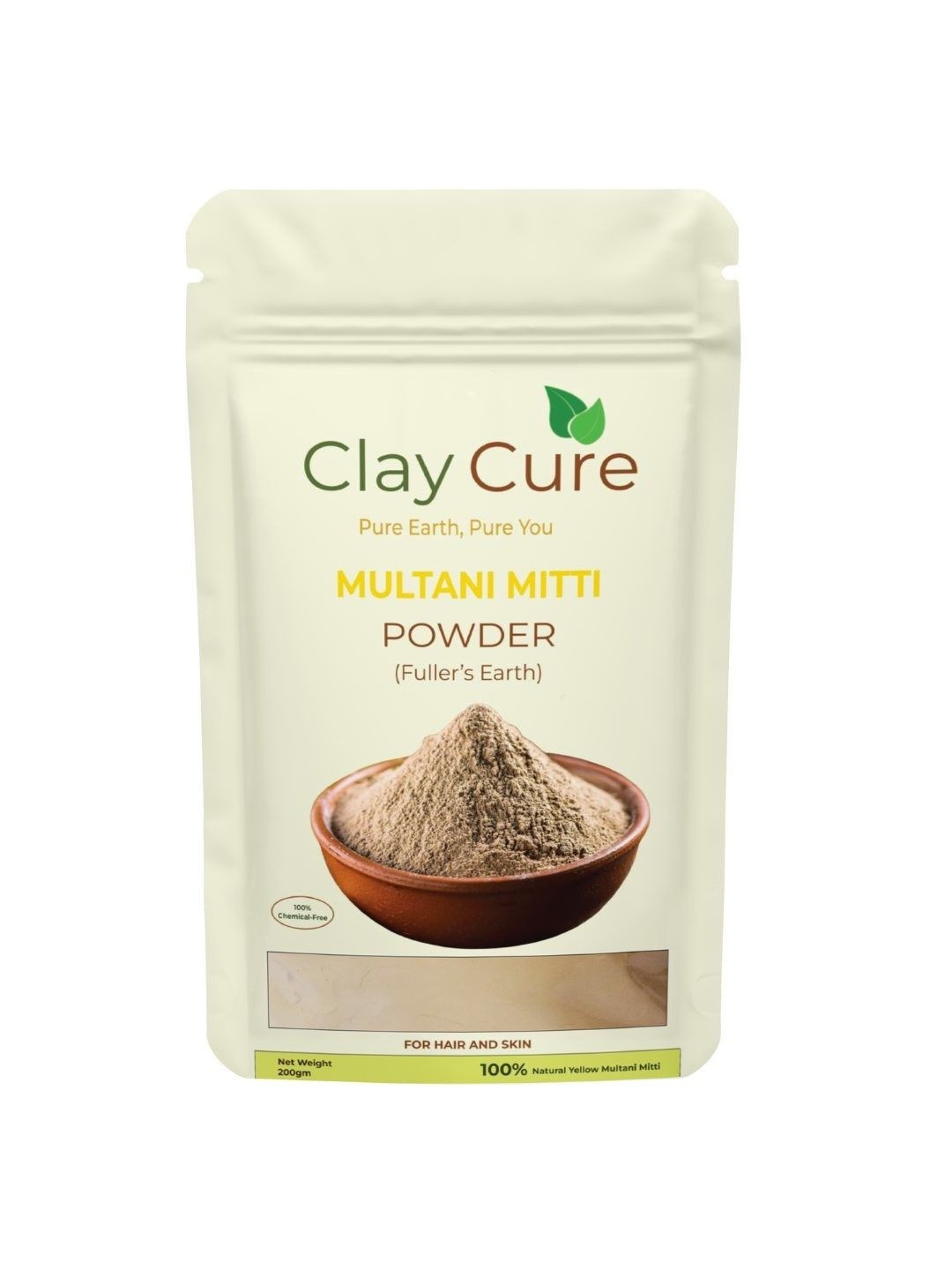 Clay Cure Multani Mitti Powder For Face & Hair - 200 g