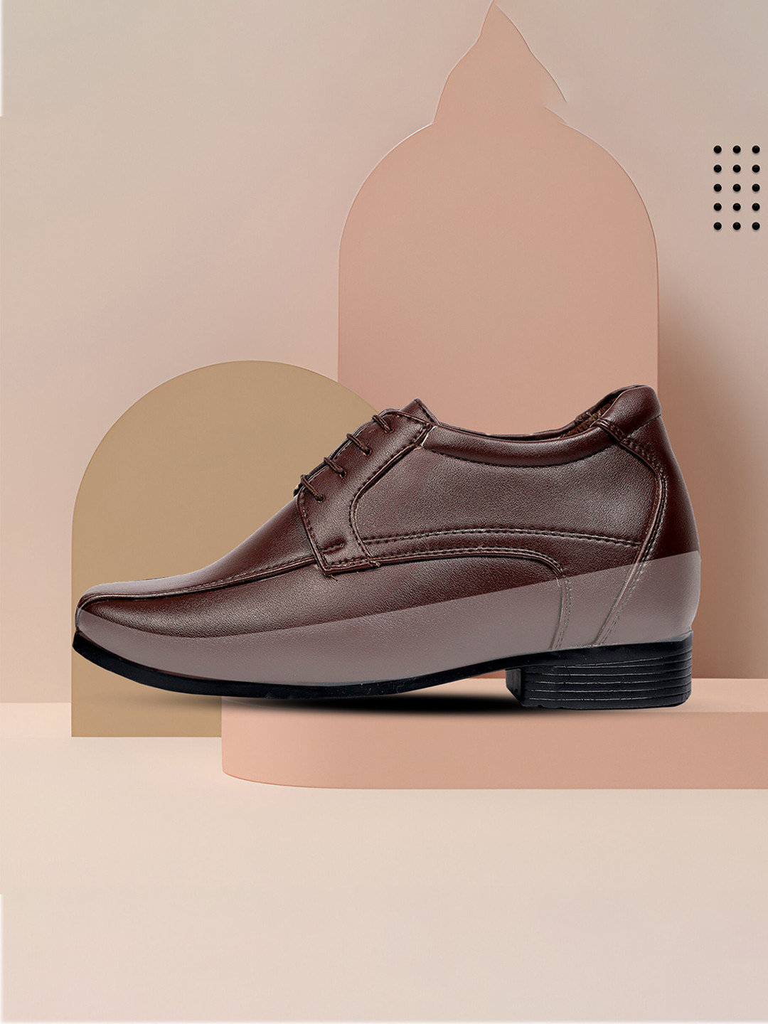 Bxxy Men Synthetic 3 Inch Hidden Elevator Formal Derbys