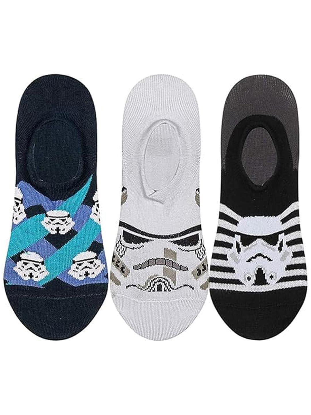 Supersox Boys Pack of 3 Assorted Darth Vader Shoe Liners