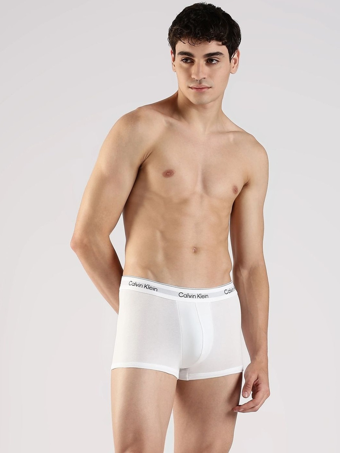 Calvin Klein Men Pack Of 3 Underwear Mid Rise Outer Elastic Trunk