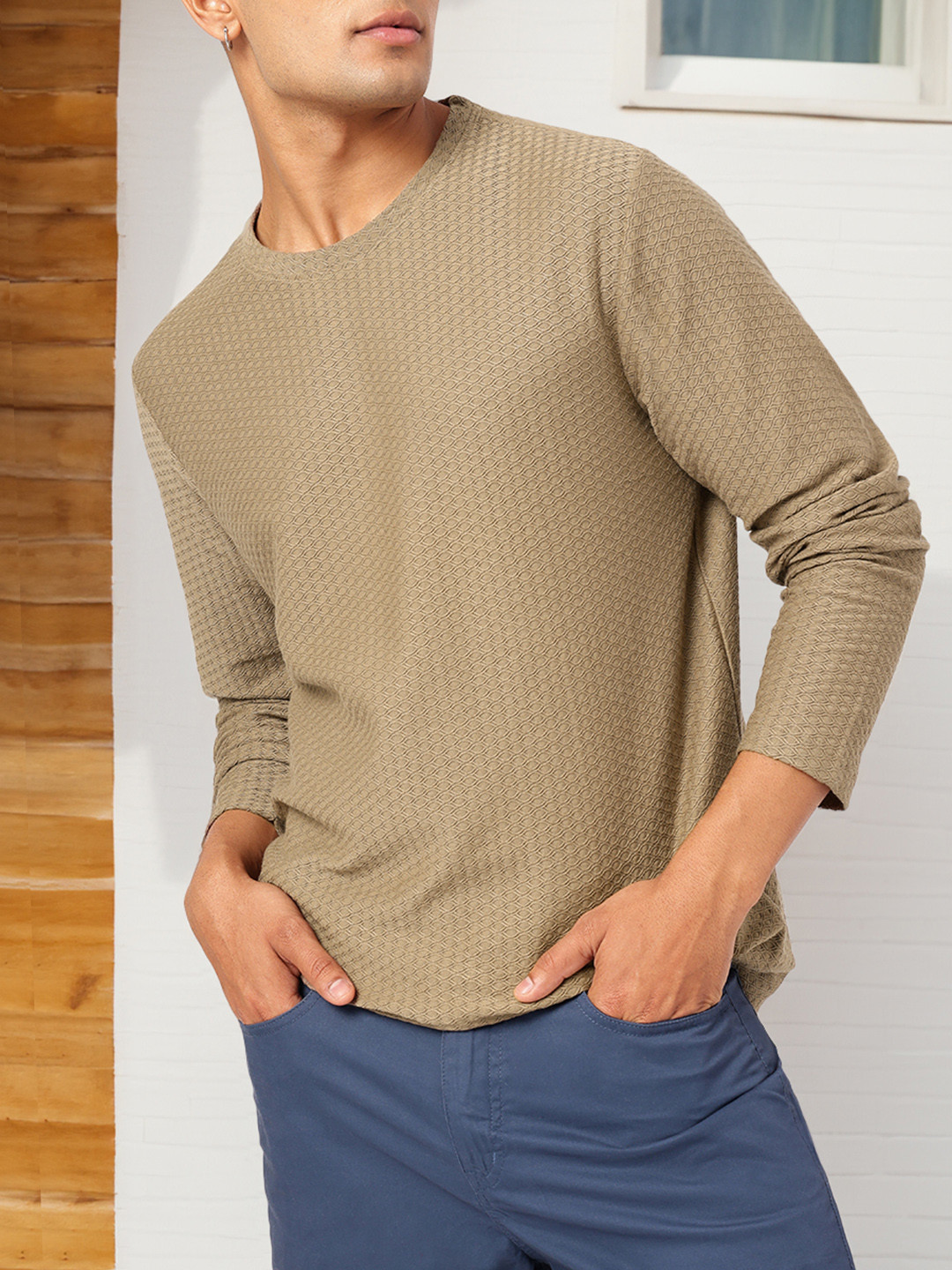 glitchez Basic Self-Design Relaxed Fit T-shirt