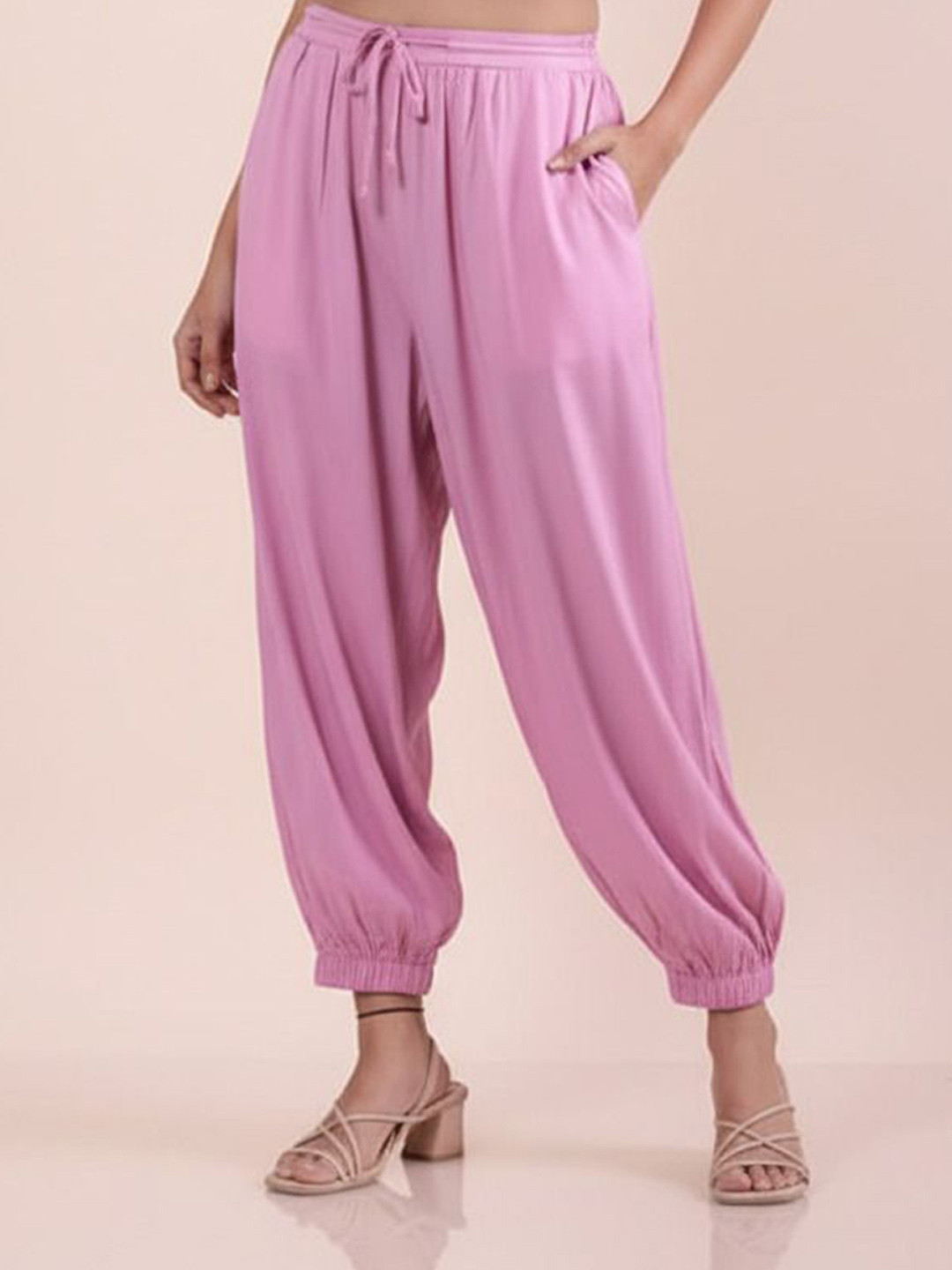 Mirayya Enterprises Women Solid Mid-Rise Ethnic Style Patiala Harem Pants