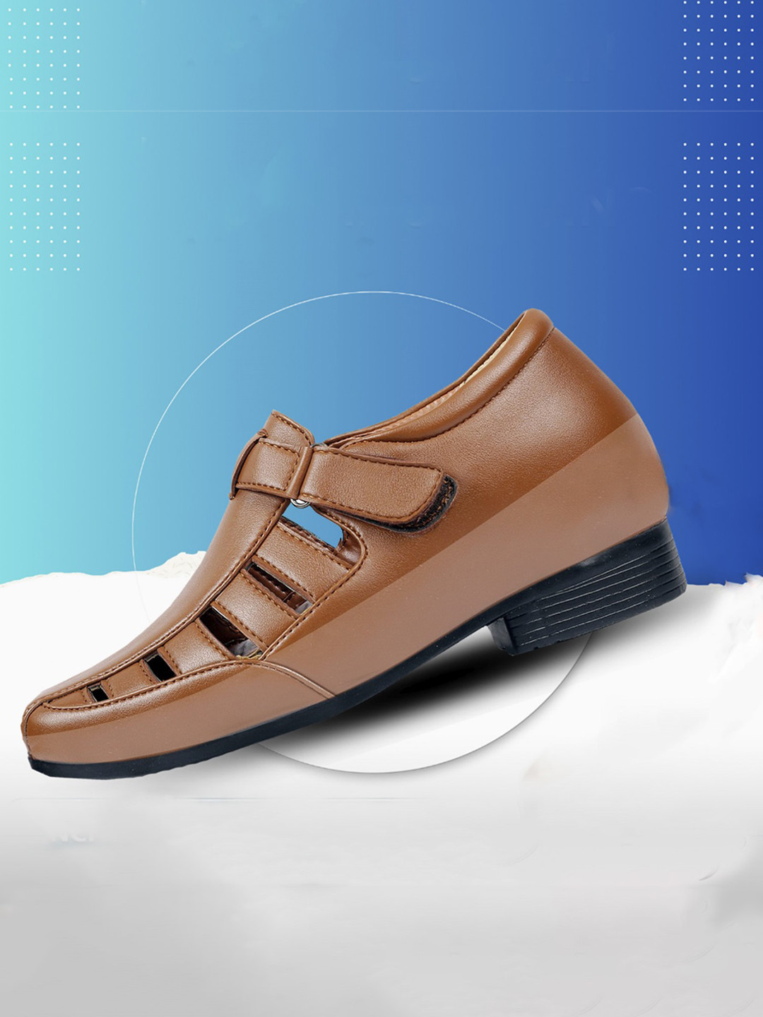 Bxxy Men 3 Inch Hidden Elevator Height Increasing Formal Shoe-Style Sandals