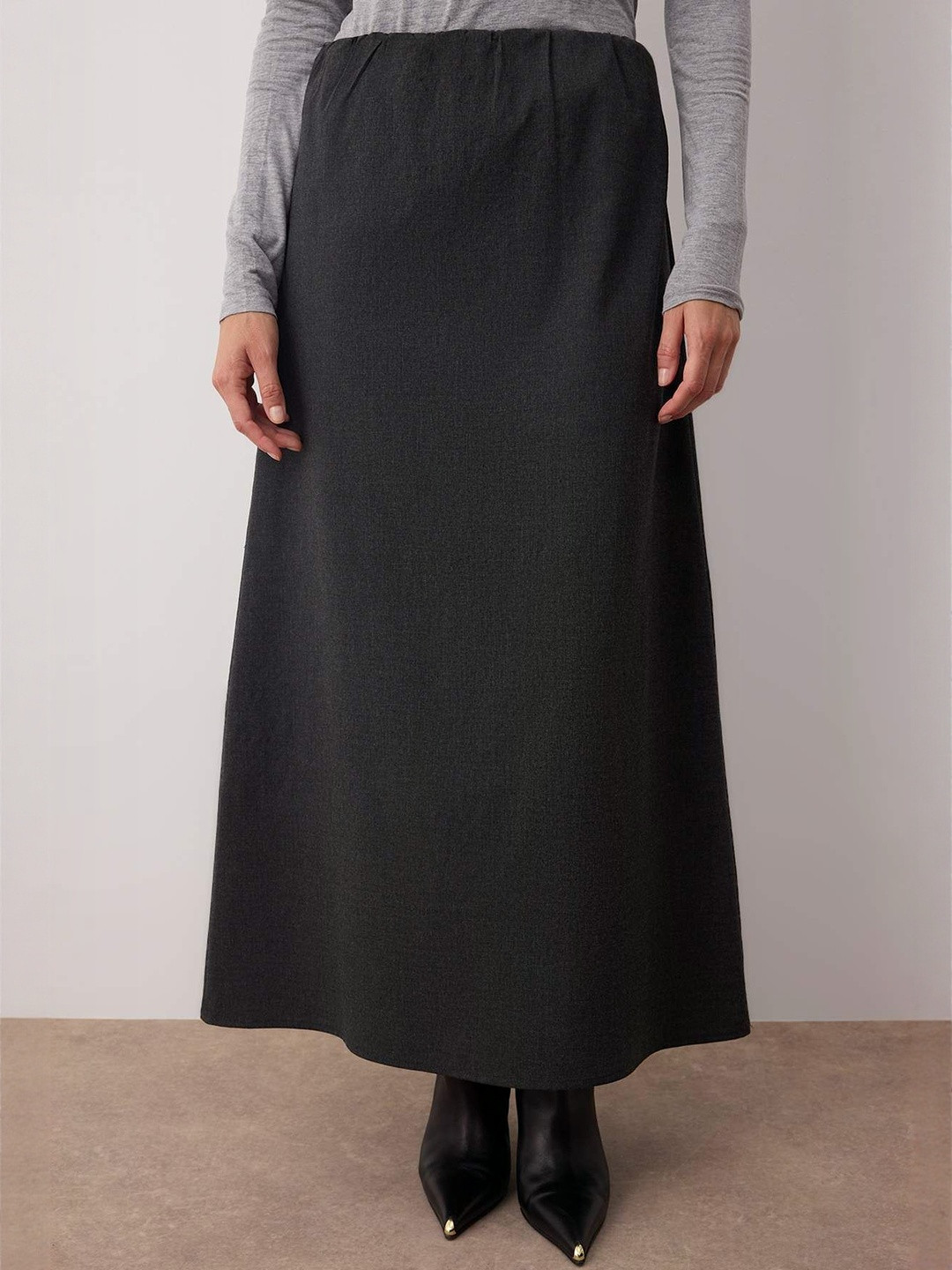 Trendyol Women High-Rise Slip-On A-Line Maxi Skirt