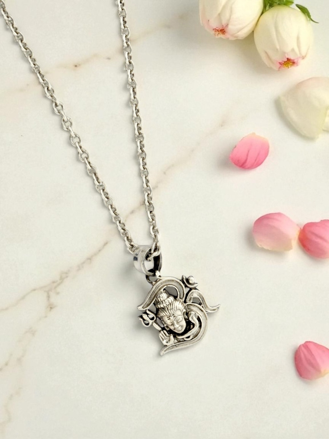 Azita 925 Sterling Silver Divine Om with Shivji Pendant