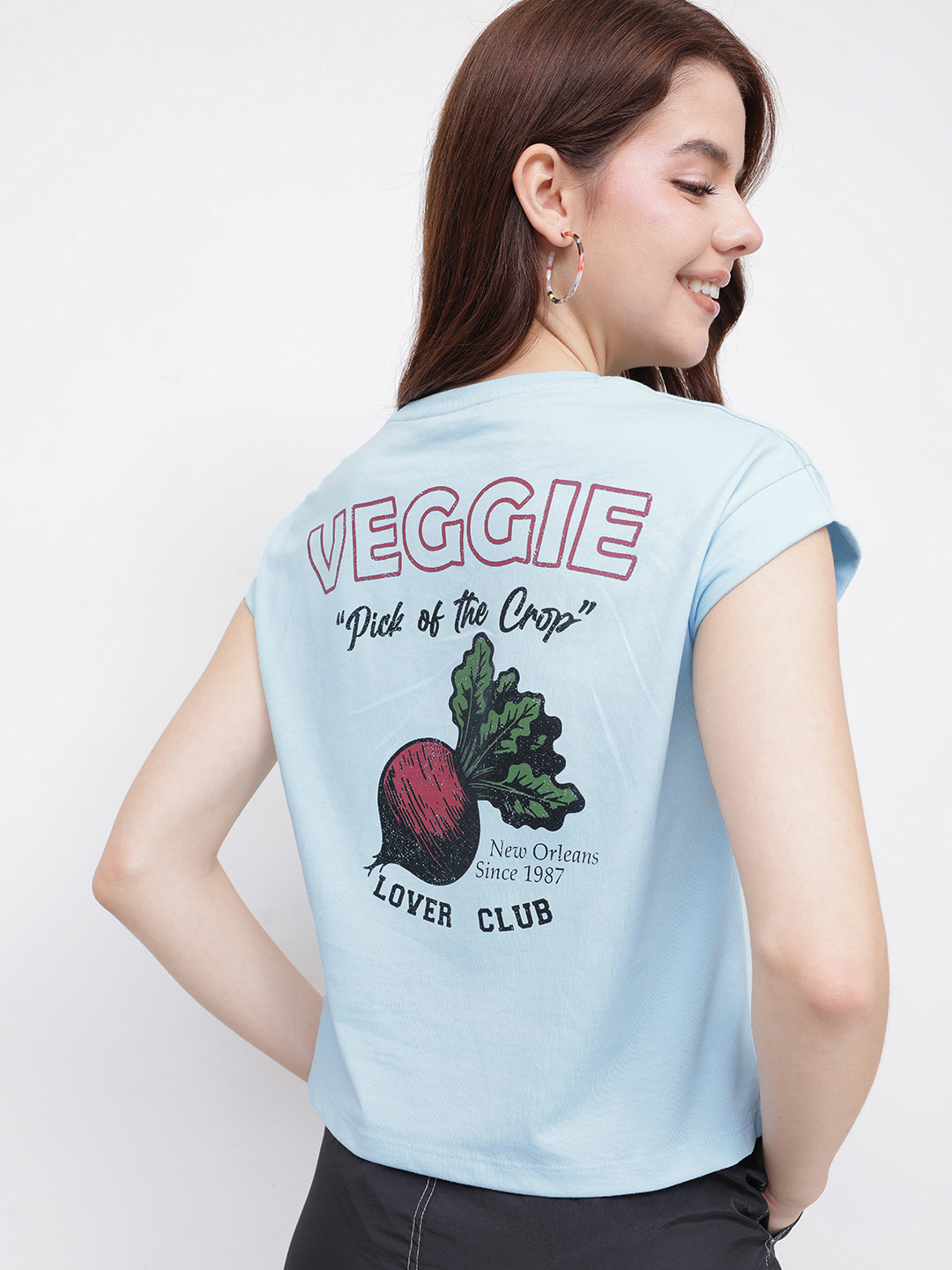 glitchez Extended Sleeves Chest Print T-shirt