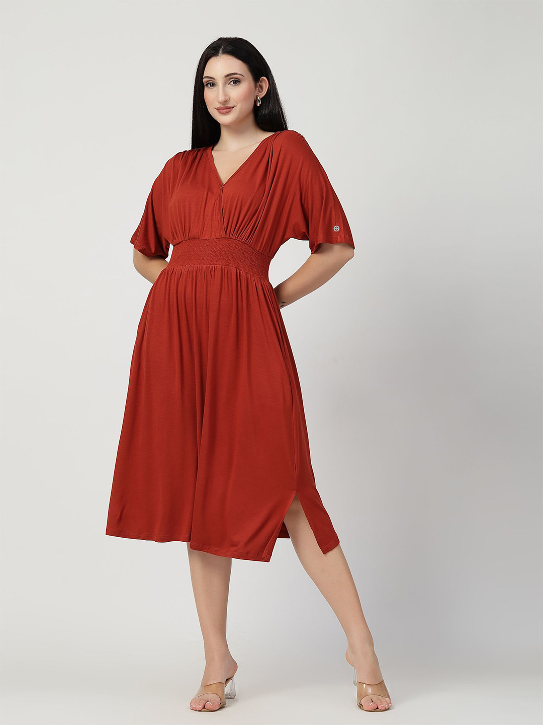 House Of Zelena Kimono Sleeve Fit & Flare Dress