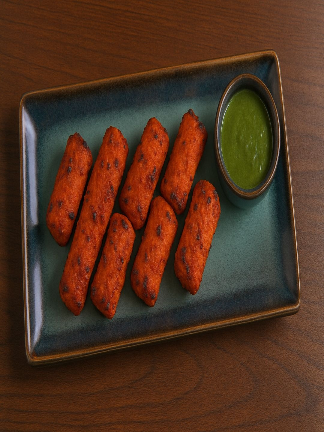 CHRONIC DECOR Green Ceramic Food Platter