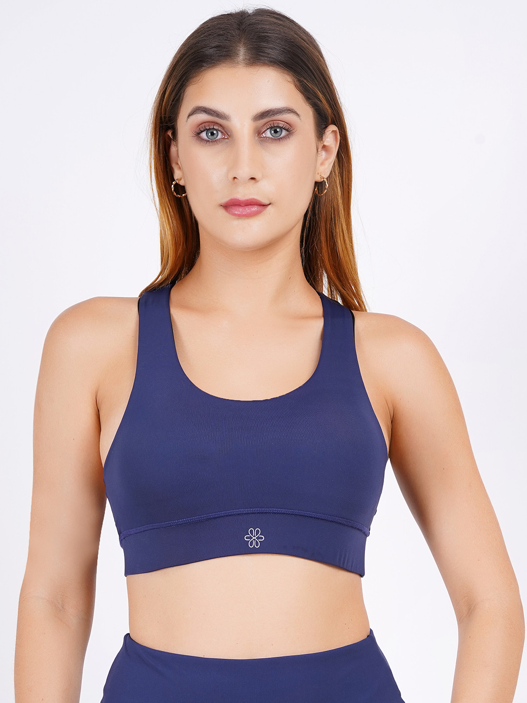 RiACTIVE T-Criss Cross Navy Sports Bra