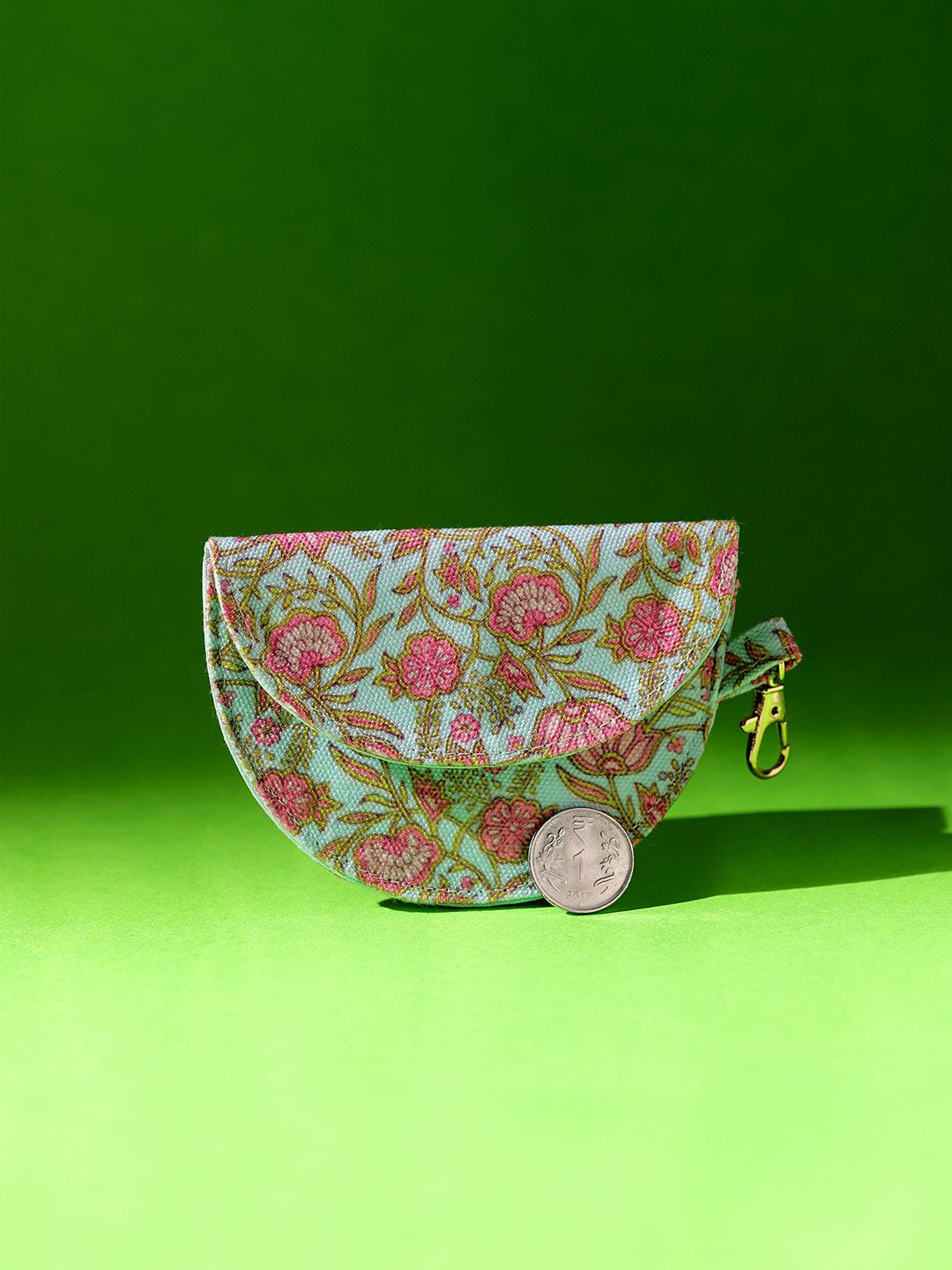 Voylla Women Floral Printed Blossom Bloom Fabric Coin Bag