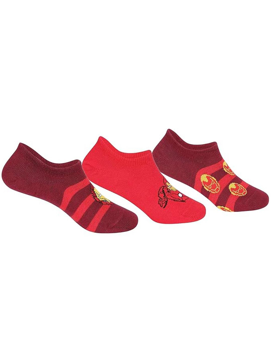 Supersox Men Pack of 3 Disney Avenger Patterned Shoe Liners