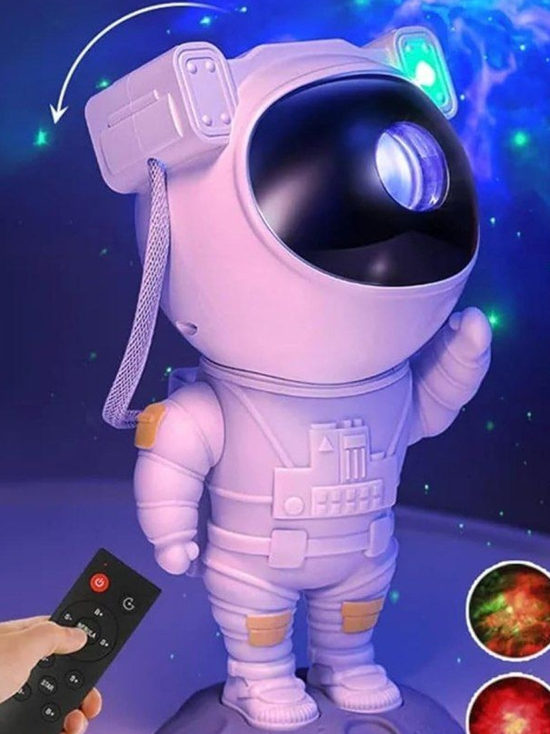 COPPE-RICO-SUPREMA QUALITA White Multicolored Acrylic Astronaut Shaped Table Lamp