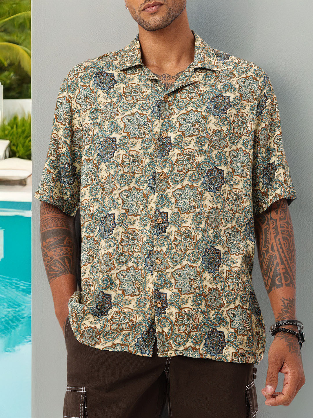 glitchez Indie Florals Relaxed Fit Shirt