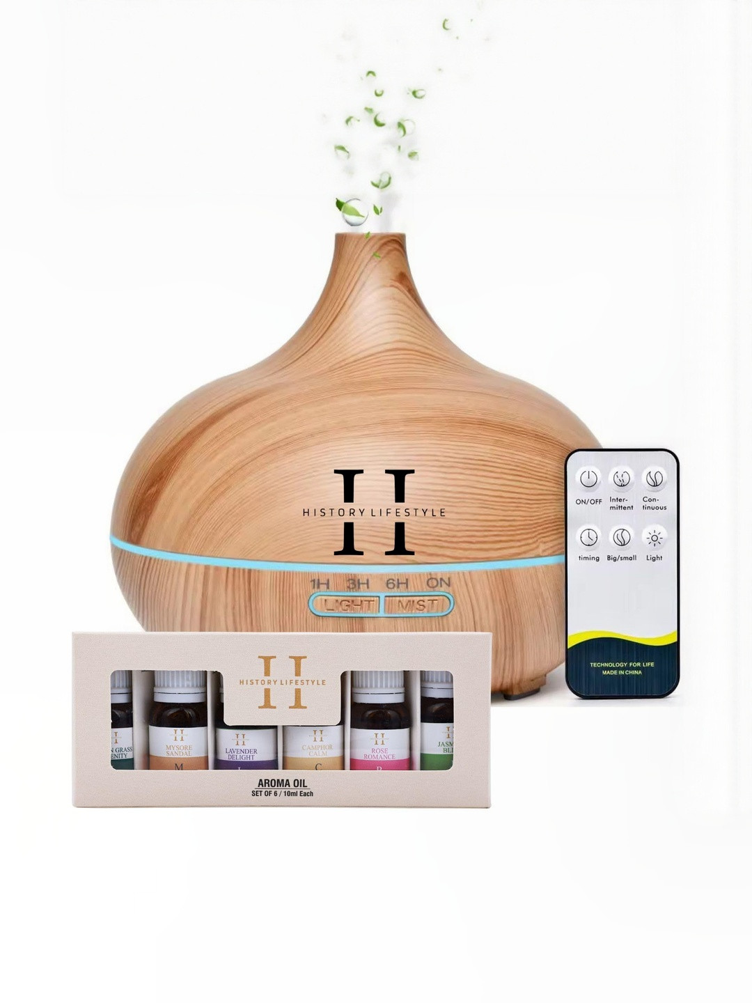 HISTORY LIFESTYLE Brown Aroma Remote Diffuser 550 ml
