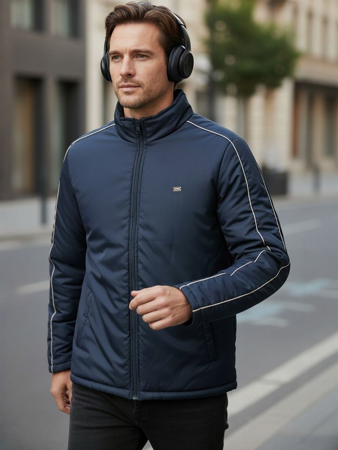 The Roadster Life Co Mock Collar Neck Puffer Jacket