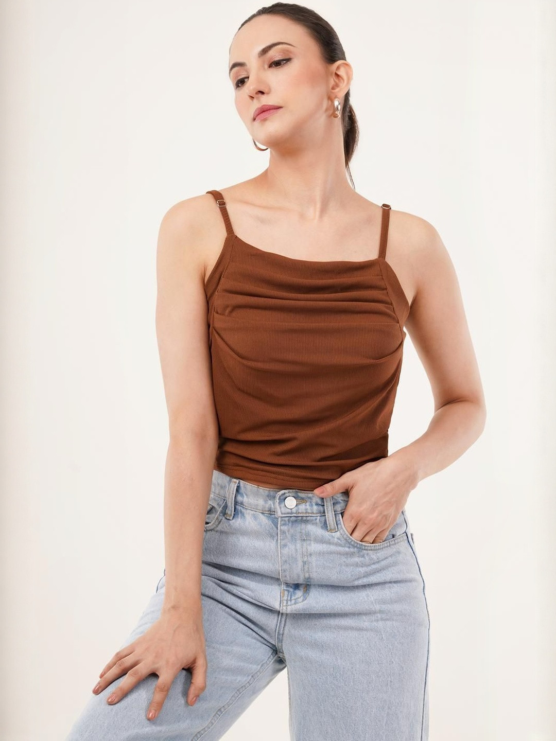 clobug Cowl Neck Tank Top