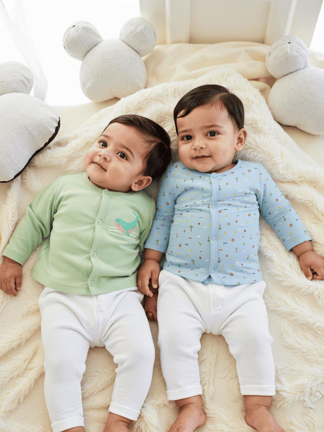 Nauti Nati Boys Pack of 2 Graphic Printed Cotton Shirts