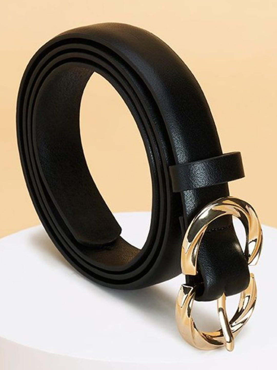 HAPANI FASHION Women Leather Solid Tang Closure Belt