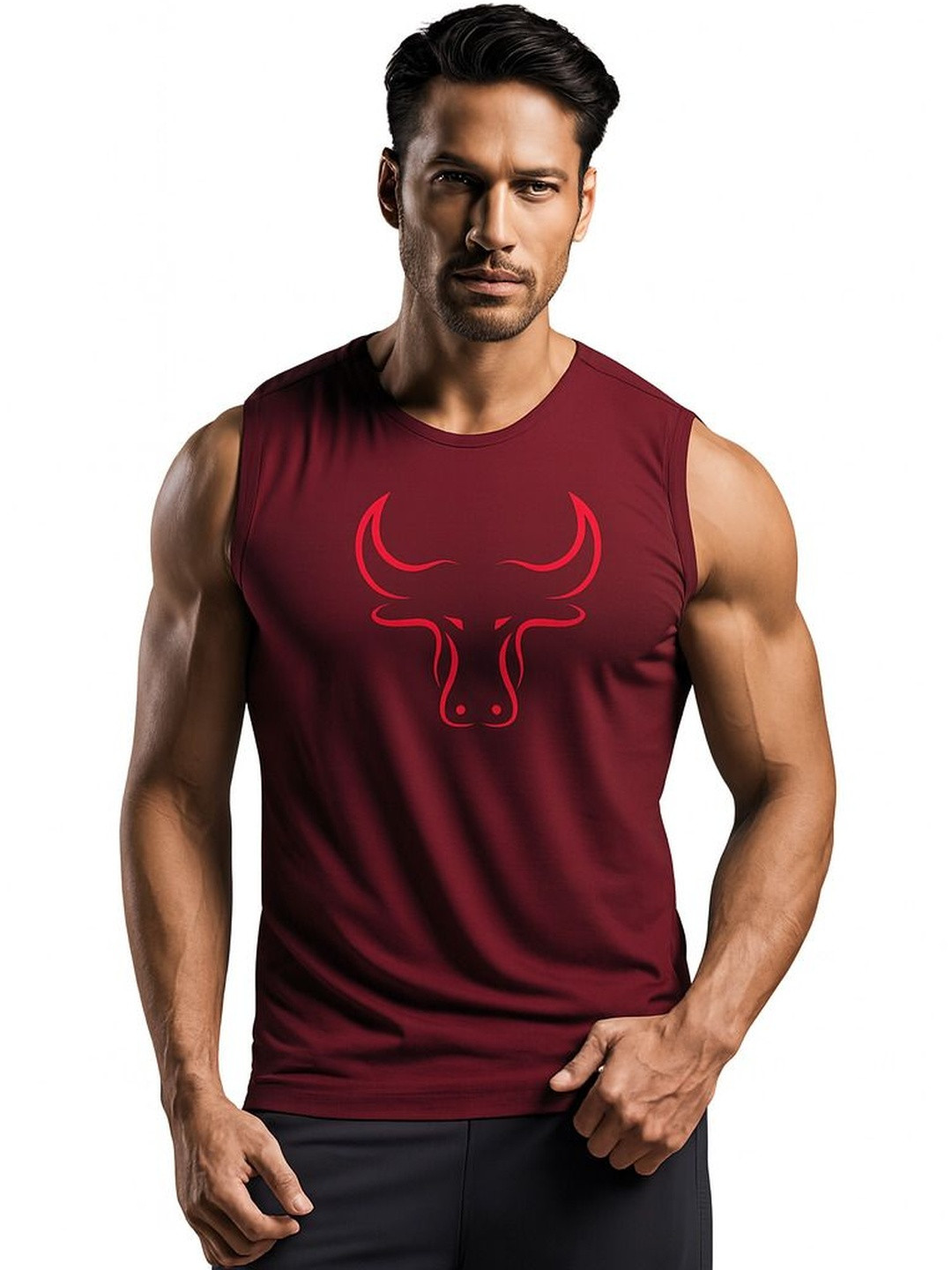 3Colors Men Printed Dri-FIT Sleeveless Gym Vests