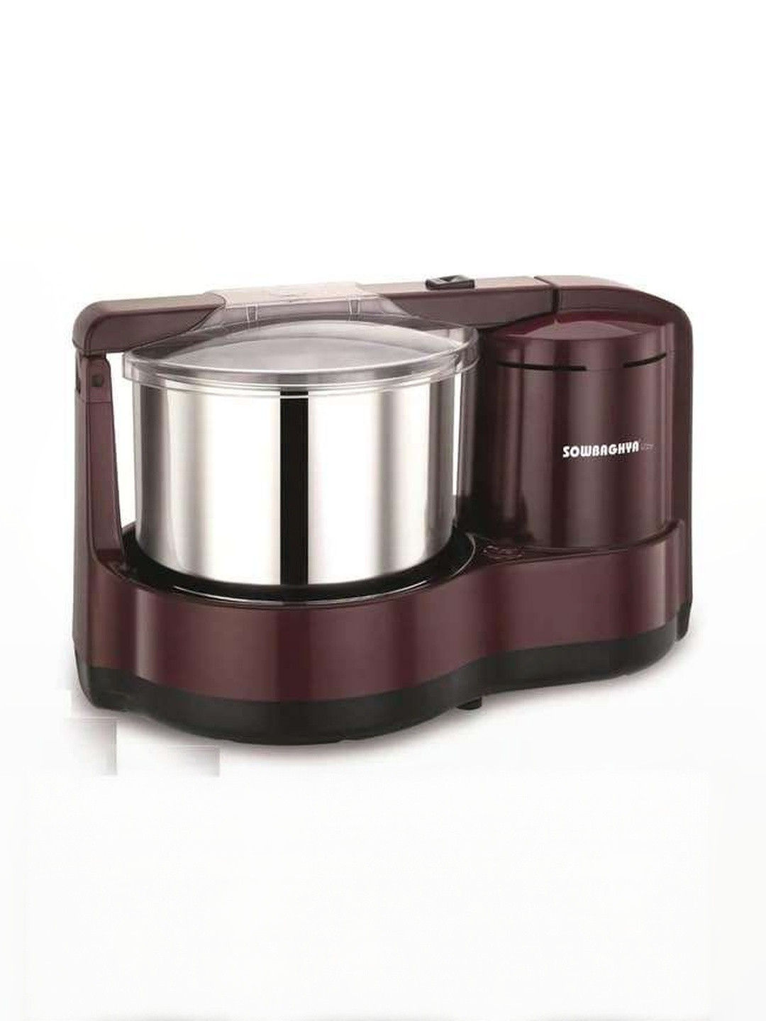 sowbhagya Burgundy Stainless Steel Wet Grinder- 2 ltr