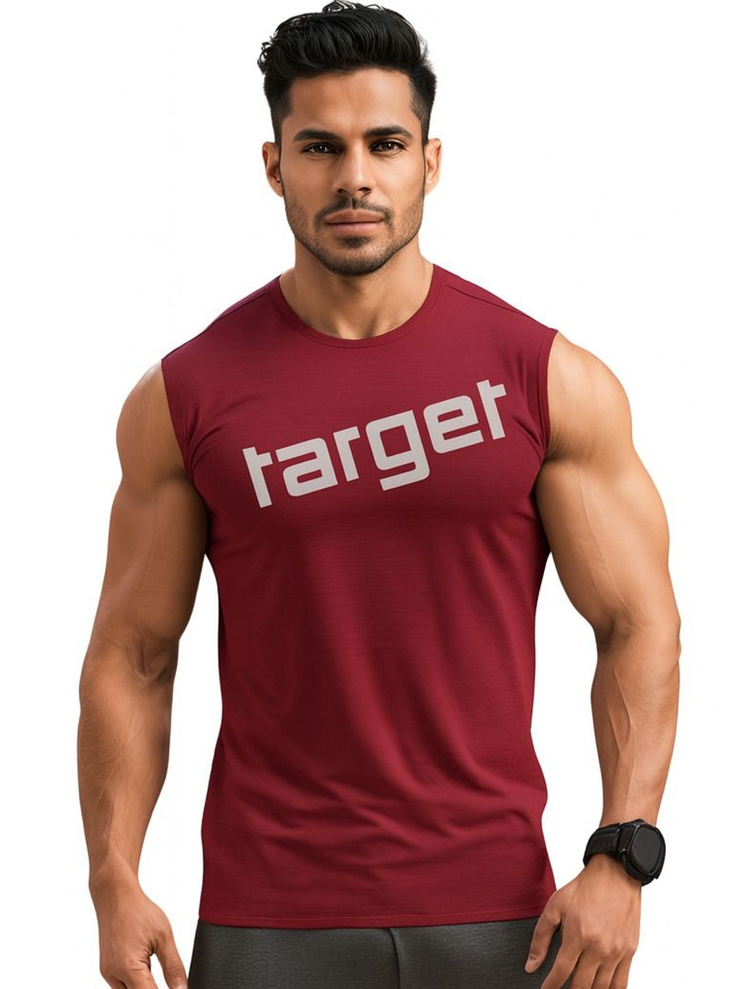 3Colors Men Printed Round Neck Gym Vest Innerwear Vests