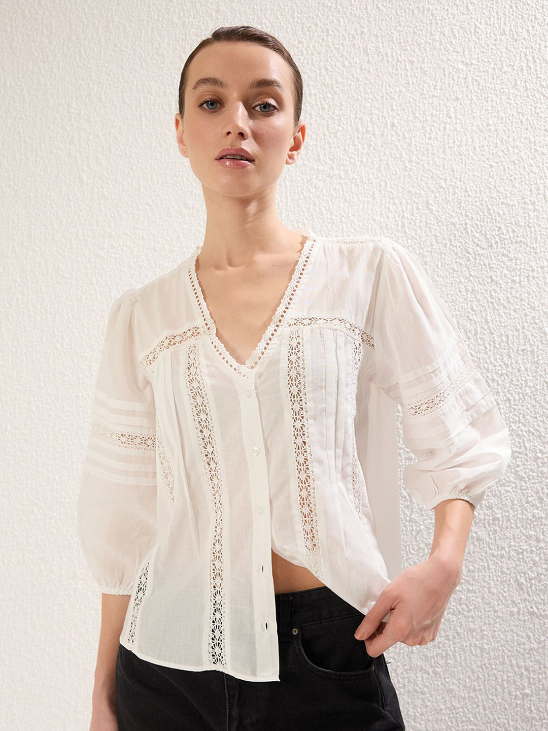 Trendyol Women Semi Sheer Casual Shirt
