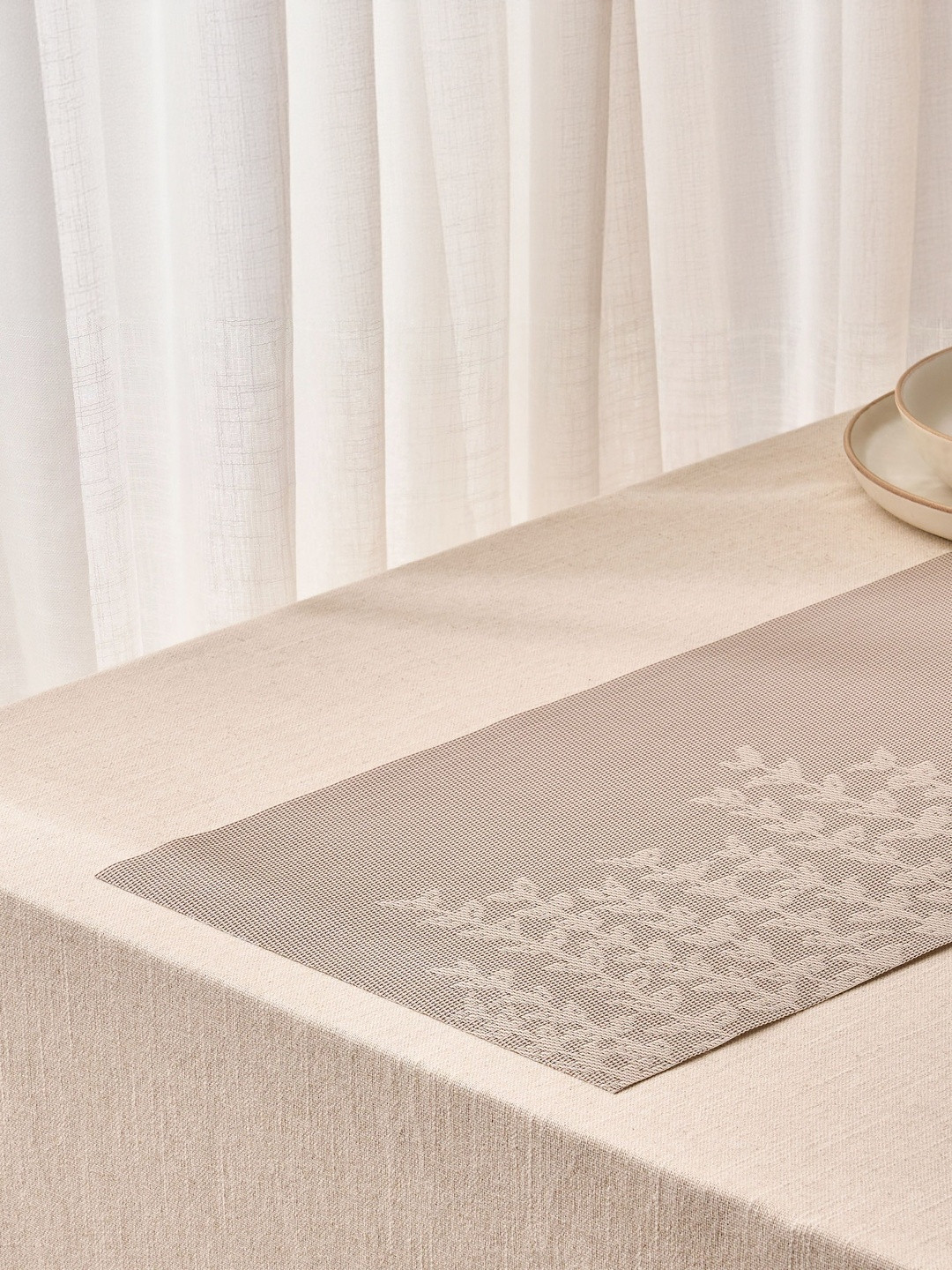 Home Centre Eden Brown Textured Heat-Resistant Table Runner