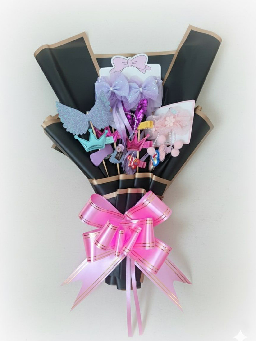 BARAKATH Girls Set of 14 Enchanted Hair Accessory Set of Bouquet