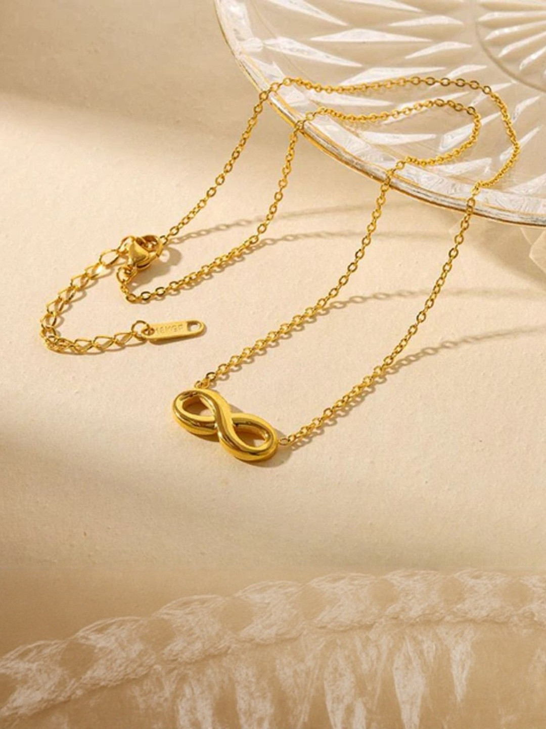 DressBerry Gold-Plated Infinite Statement Necklace