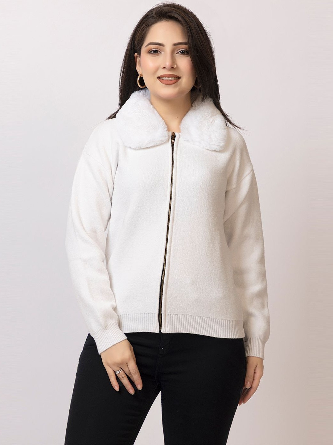 LASOON Woollen Tweed Top