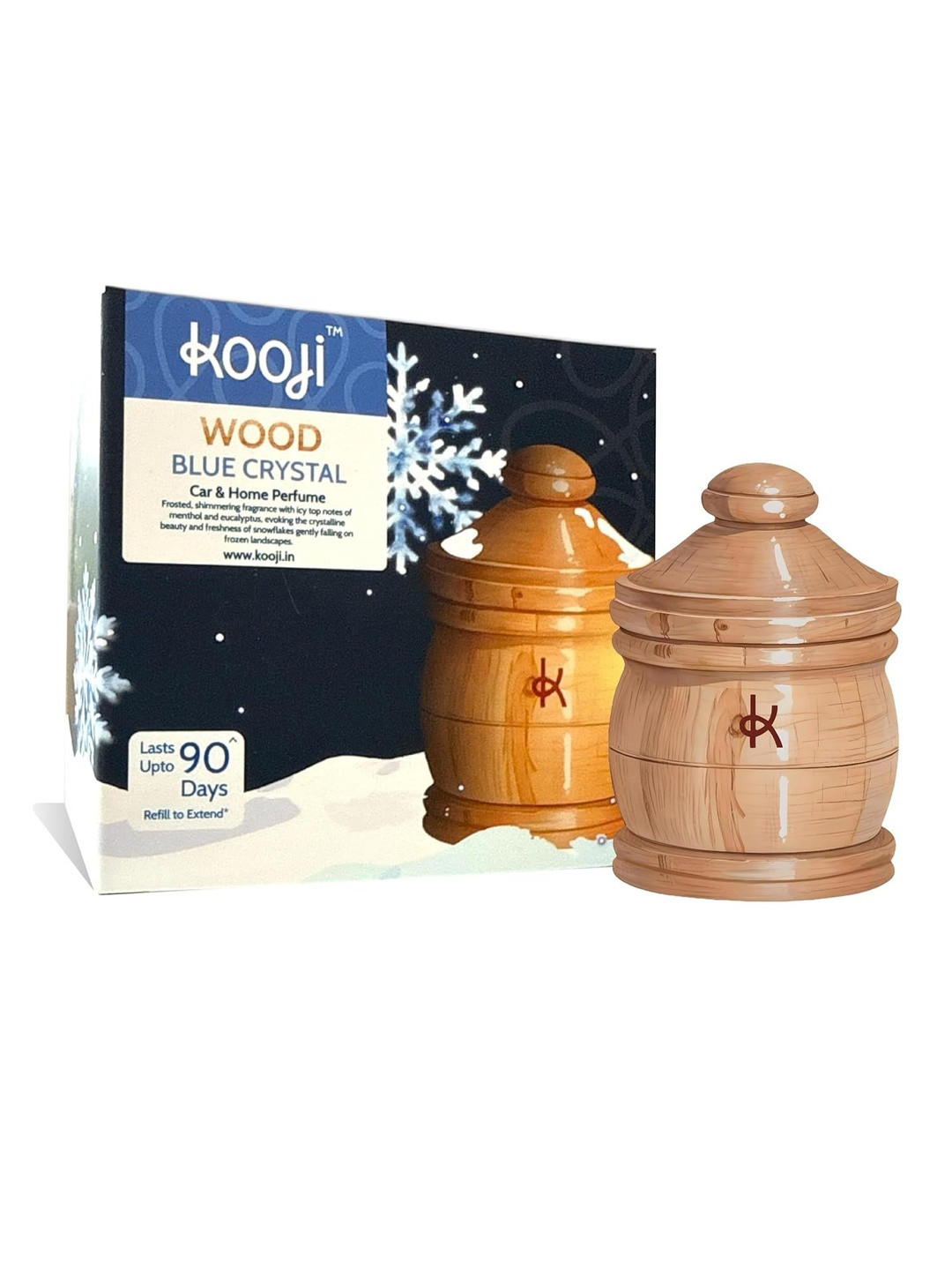 Kooji Black Wood Blue Crystal Car & Home Air Freshener