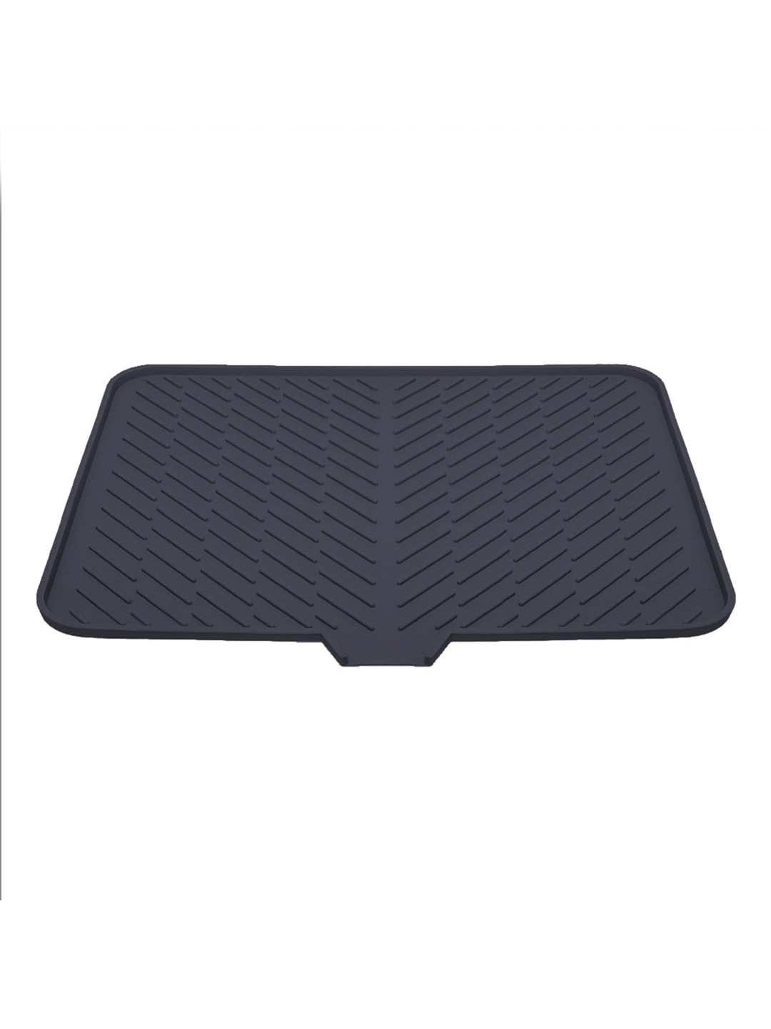 HOMEESSENTIALS Black Textured Odor-Free Kitchen Mats