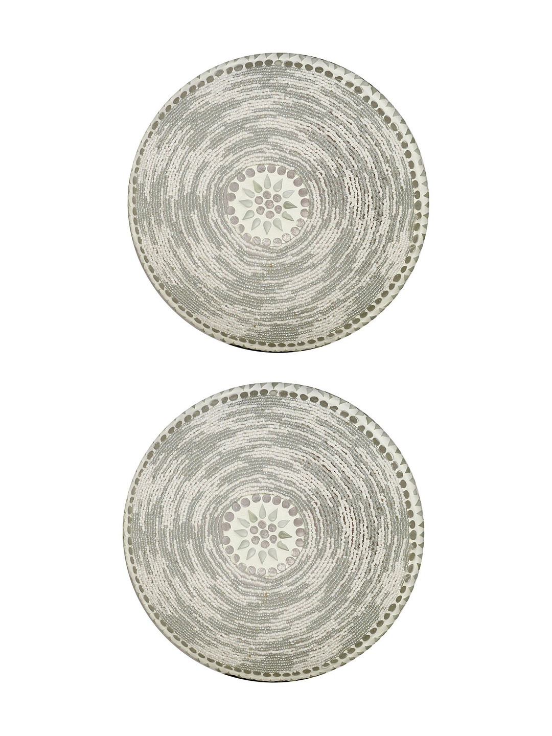 1ST TIME White & Grey Textured Ceiling Lamp